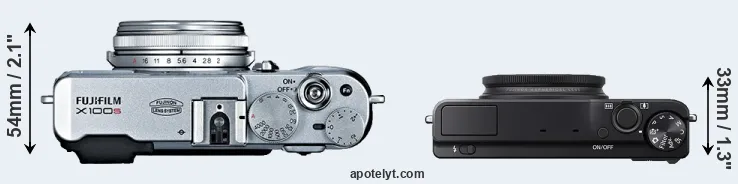 Compare X100S versus XQ1 top