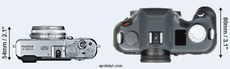 Compare X100S versus S-E Typ 006 top