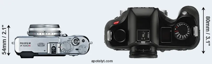 Compare X100S versus S Typ 006 top