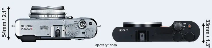 Compare X100S versus T Typ 701 top