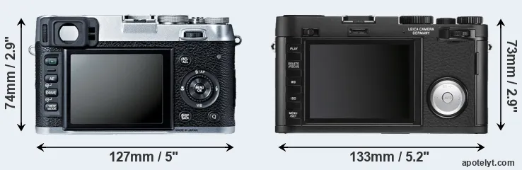 Comparison X100S or X Vario rear