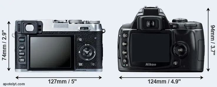 Comparison X100S or D40 rear