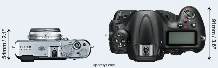 Compare X100S versus D4S top