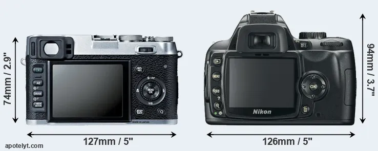 Comparison X100S or D60 rear