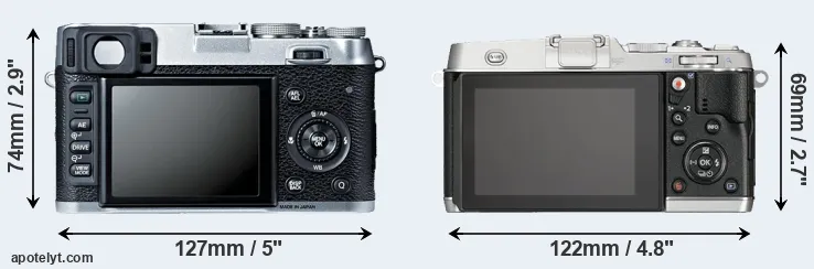 Comparison X100S or E-P5 rear