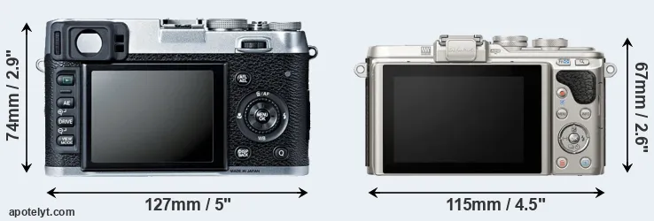 Comparison X100S or E-PL8 rear