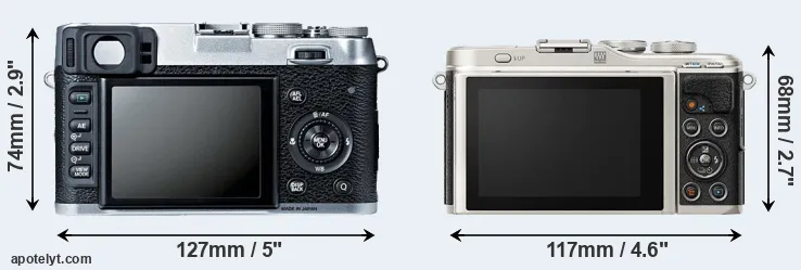 Comparison X100S or E-PL9 rear
