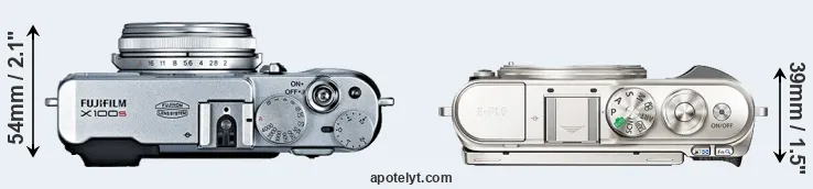 Compare X100S versus E-PL9 top