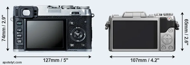 Comparison X100S or GF7 rear