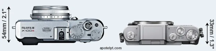 Compare X100S versus GF7 top