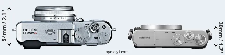 Compare X100S versus GM1 top