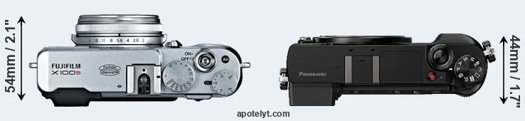 Compare X100S versus GX85 top