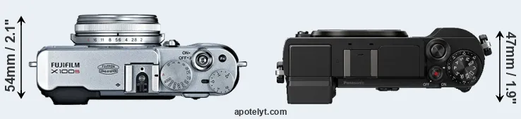 Compare X100S versus GX9 top