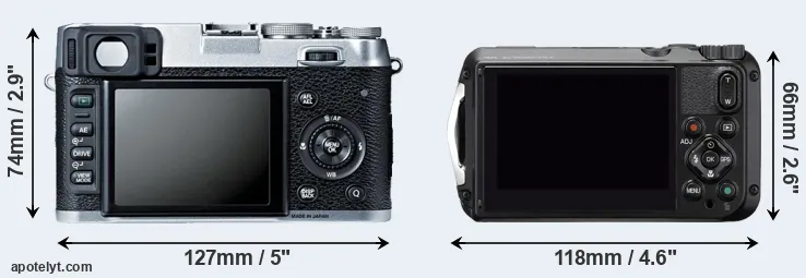 Comparison X100S or WG-6 rear