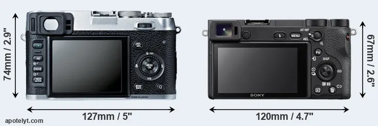 Comparison X100S or A6500 rear