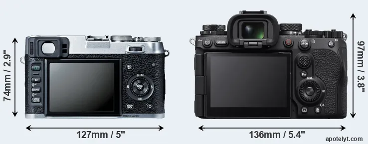 Comparison X100S or A9 III rear