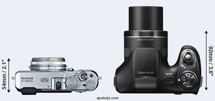 Compare X100S versus H300 top