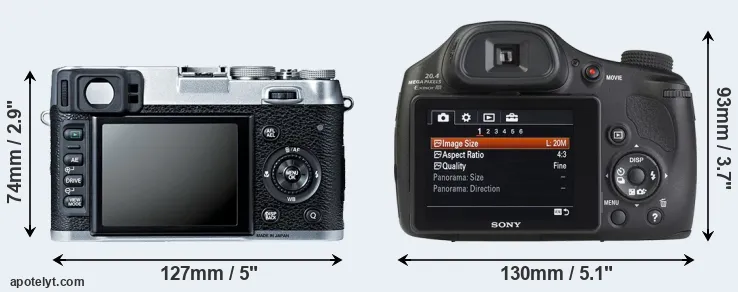 Comparison X100S or HX350 rear