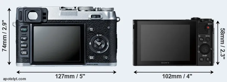 Comparison X100S or HX80 rear