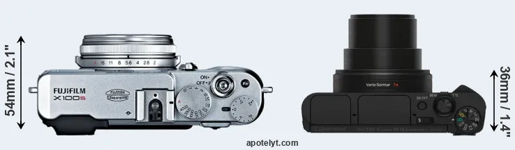 Compare X100S versus HX80 top