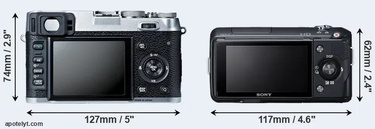 Comparison X100S or NEX-3 rear