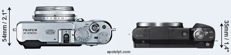 Compare X100S versus NEX-3N top