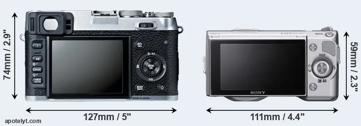 Comparison X100S or NEX-5 rear