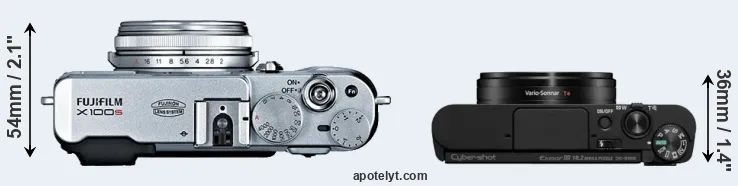 Compare X100S versus WX800 top