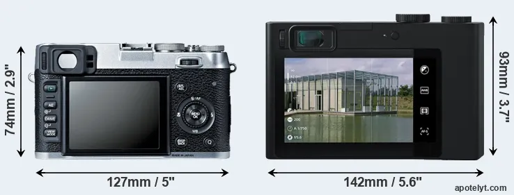 Comparison X100S or ZX1 rear