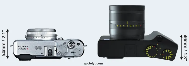 Compare X100S versus ZX1 top