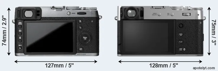 Comparison X100T or X100VI rear