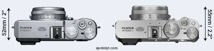 Compare X100T versus X100VI top