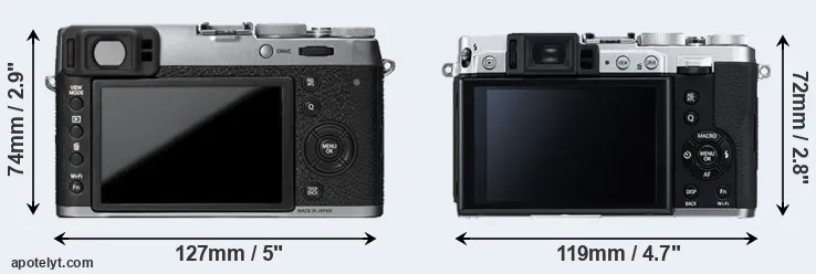 Comparison X100T or X30 rear