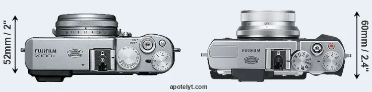 Compare X100T versus X30 top