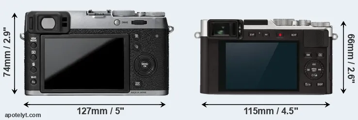 Comparison X100T or D-LUX 7 rear