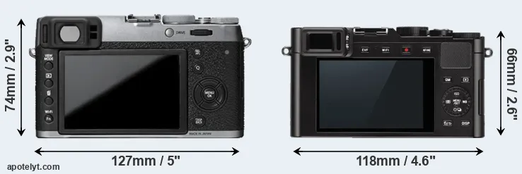 Comparison X100T or D-LUX Typ 109 rear