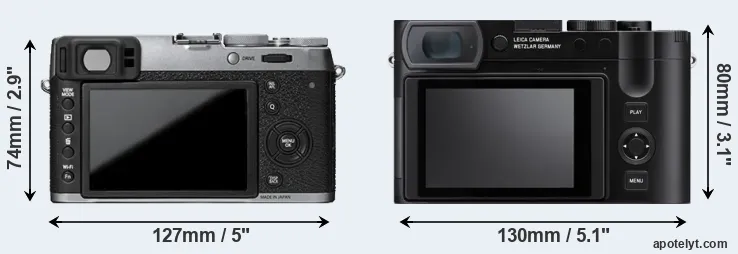 Comparison X100T or Q3 rear