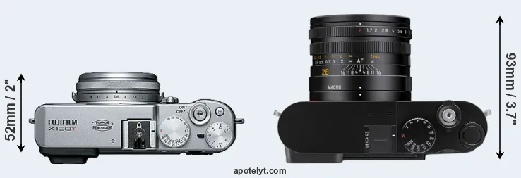 Compare X100T versus Q3 top