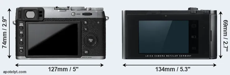 Comparison X100T or T Typ 701 rear
