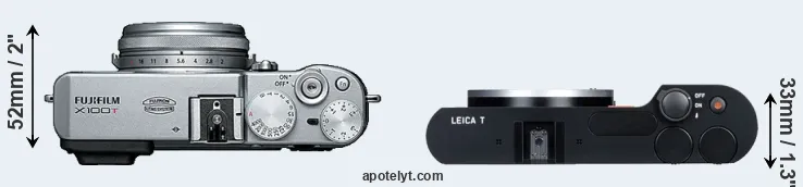 Compare X100T versus T Typ 701 top