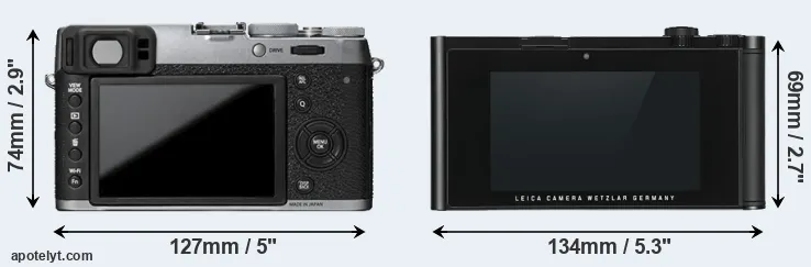 Comparison X100T or TL rear