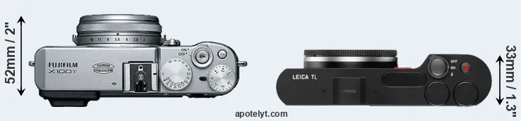 Compare X100T versus TL top