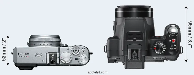 Compare X100T versus V-LUX 2 top