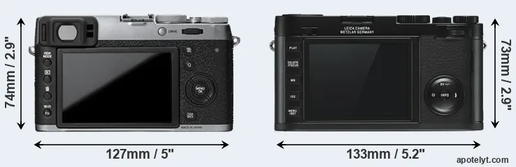 Comparison X100T or X Typ 113 rear