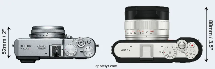 Compare X100T versus X-U Typ 113 top