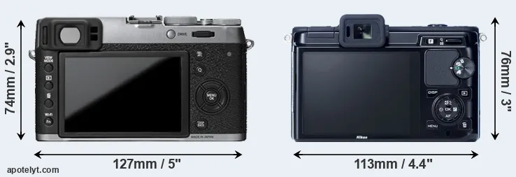 Comparison X100T or V1 rear