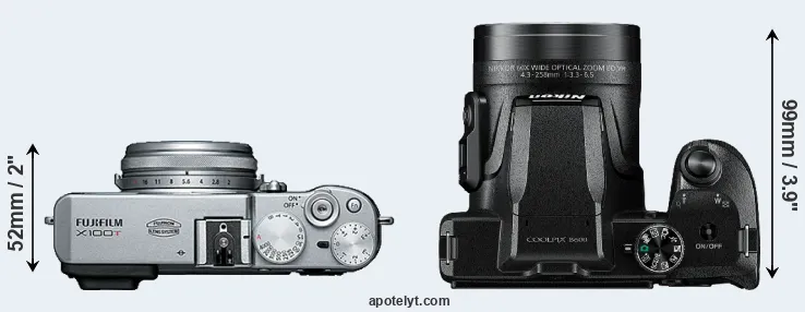Compare X100T versus B600 top