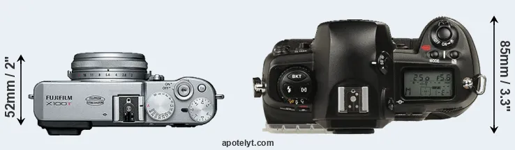 Compare X100T versus D1 top