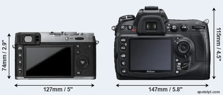 Comparison X100T or D300S rear