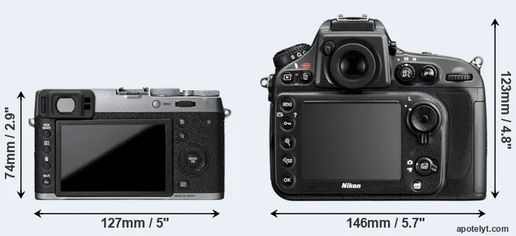 Comparison X100T or D800 rear